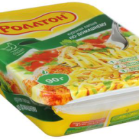 Лапша РОЛЛТОН "По-домашнему" куриная 90 г лоток