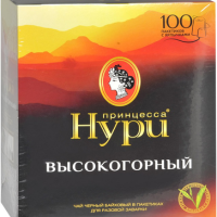 Чай черный ПРИНЦЕССА НУРИ "Высокогорный" 100х2г