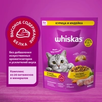 WHISKAS подушечки с нежным паштетом "Аппетитное ассорти с курицей и индейкой" 800 г