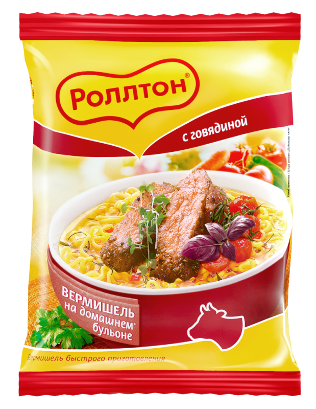 Вермишель РОЛЛТОН на домашнем бульоне с говядиной 60 г Вермишель РОЛЛТОН на домашнем бульоне с говядиной 60 г