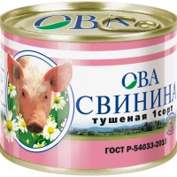Свинина тушеная ОВА высший сорт 525 г