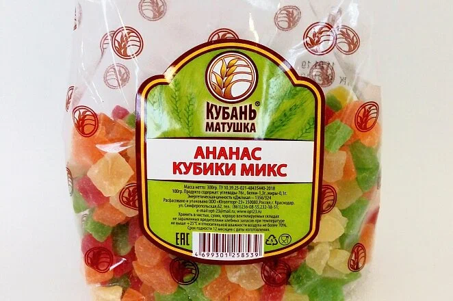 Ананасы цукаты 300гр Кубань матушка