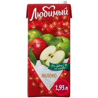 Напиток сокосодержащий ЛЮБИМЫЙ "Яблоко" 1.93 л