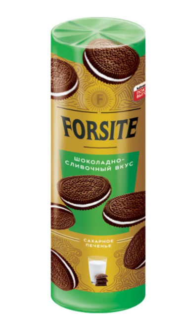 Печенье FORSITE "Сэндвич с шоколадно-сливочным вкусом" сахарное 220 г