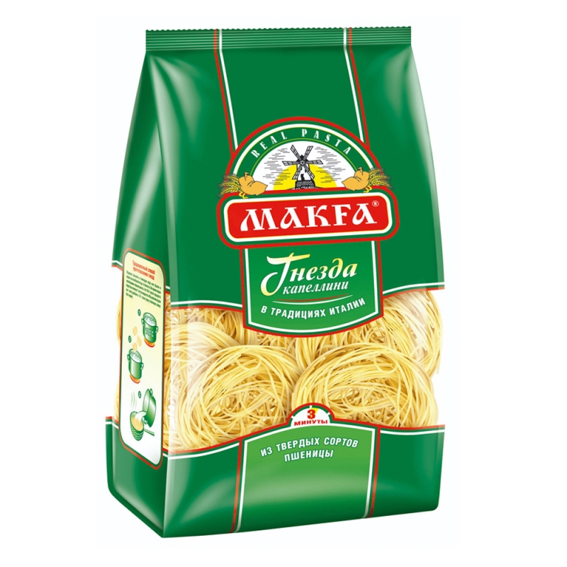 Макаронные изделия МАКФА "Капеллини" гнезда 225 г