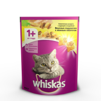 WHISKAS подушечки с нежным паштетом "Аппетитное ассорти с курицей и индейкой" 800 г