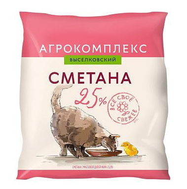 Сметана АГРОКОМПЛЕКС 400 г 25%