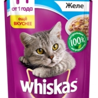 WHISKAS желе с лососем 75 г