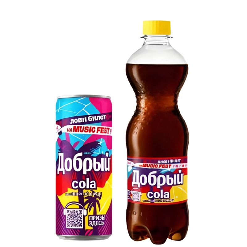 Напиток ДОБРЫЙ Напиток ДОБРЫЙ "Кола. Ледяной лимон" сильногазированный 1.5 л