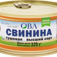 Свинина тушеная ОВА высший сорт 325 г