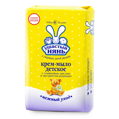 Ушастый нянь Крем-мыло детское с оливковым маслом и ромашкой уп. 90г