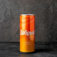 Напиток ДОБРЫЙ со вкусом апельсина газированный 0,33л ж/б