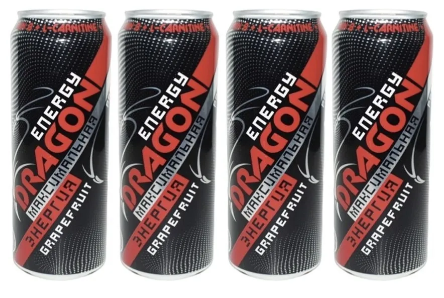 Энергетический напиток ENERGY DRAGON красный 0.45 л