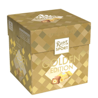 Конфеты Ritter Sport Gold Edition из молочного шоколада с цельным орехом и начинкой пралине, 148 г