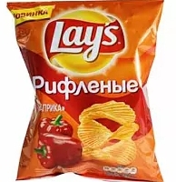 Чипсы LAYS рифленые паприка 140 г
