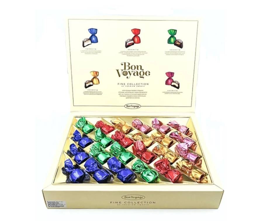 Конфеты BON VOYAGE Конфеты BON VOYAGE "Premium" ассорти бежевая 370 г