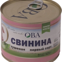 Свинина тушеная ОВА высший сорт 525 г