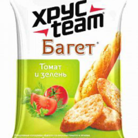 Сухарики ХРУСTEAM "Багет" пшеничные томат и зелень 60 г