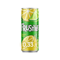 Напиток FRUSTYLE "Лимон-Лайм" сильногазированный 0.33 л
