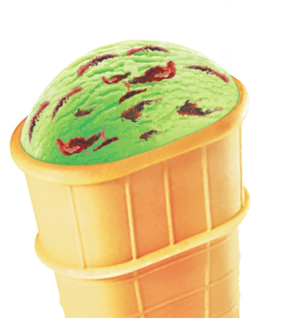 Мороженое СЛАВИЦА "Фисташка" с брусничным топингом в плоском вафельном стаканчике 90 г