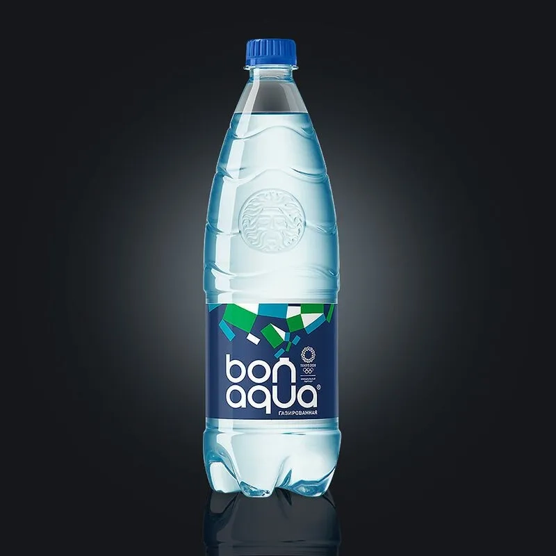 Вода питьевая BONAQUA газированная 1 л