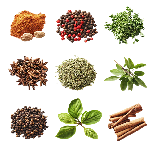 Сахар, соль и специи