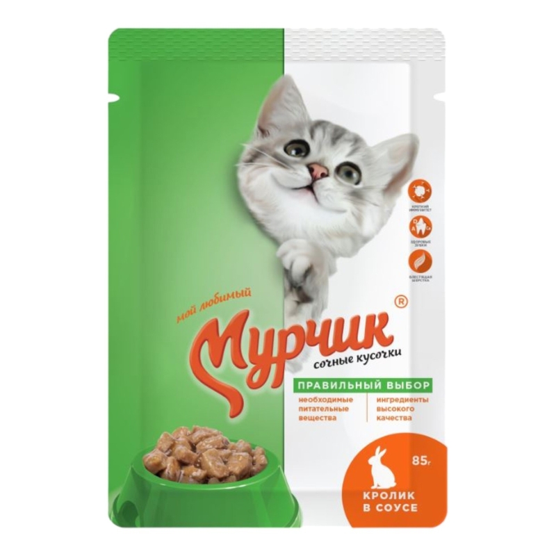 Мурчик корм конс д/кошек 75 гр с кроликом