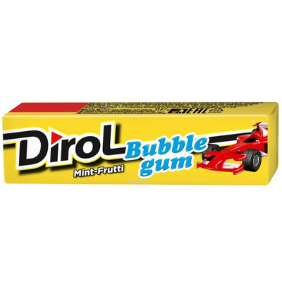 Жевательная резинка DIROL Bubble gum мята-фрукты 13.6 г Жевательная резинка DIROL Bubble gum мята-фрукты 13.6 г