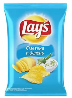 Чипсы LAYS сметана и зелень 37 г