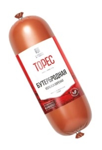 Колбаса ТОРЕС "Бутербродная" вареная из мяса птицы 450 г
