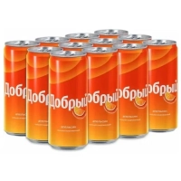 Напиток ДОБРЫЙ "Апельсин с витамином С" сильногазированный 0.25 л