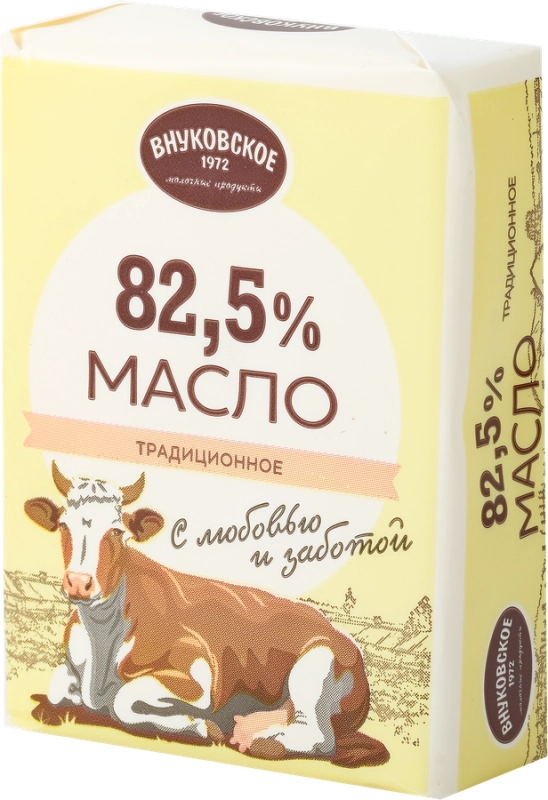 Масло сливочное ВНУКОВСКОЕ "Традиционное" 180 г 82,5%