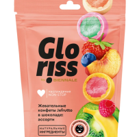 Жевательные конфеты BIENNALE "Gloriss Jefrutto" в шоколаде ассорти 75 г