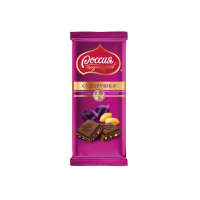 Шоколад РОССИЯ - ЩЕДРАЯ ДУША "Сударушка" молочный с изюмом и арахисом 82 г