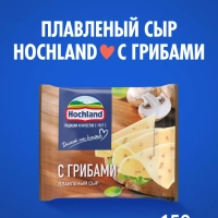 Сыр HOCHLAND плавленый с грибами 150 г 45%