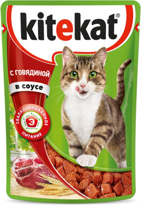 KITEKAT с говядиной в соусе 85 г KITEKAT с говядиной в соусе 85 г