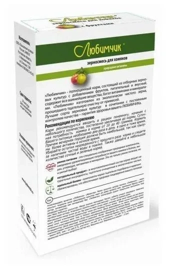 Зерносмесь ЛЮБИМЧИК с фруктами для хомяков 400 г
