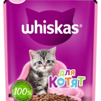 WHISKAS рагу с ягненком для котят 75 г