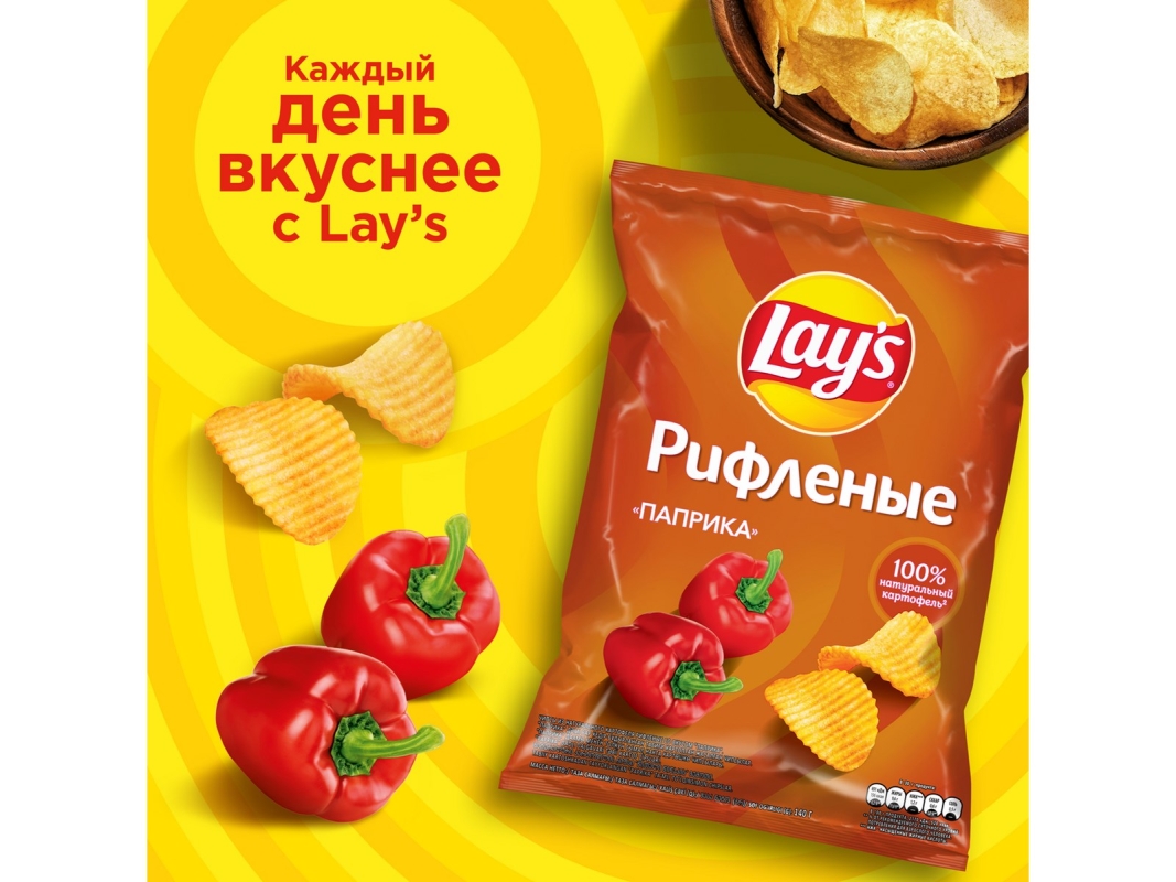 Чипсы LAYS рифленые паприка 140 г Чипсы LAYS рифленые паприка 140 г