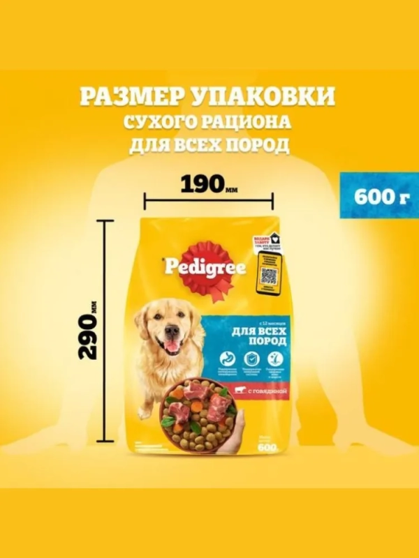PEDIGREE с говядиной для собак миниатюрных пород 600 г