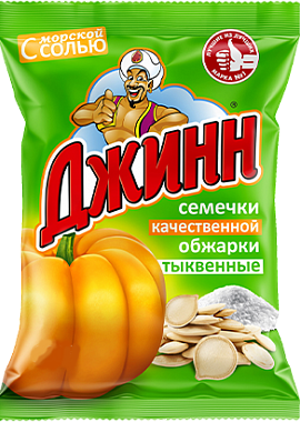 Семечки ДЖИНН тыквенные жареные с морской солью 100 г