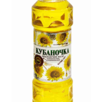 Масло подсолнечное КУБАНОЧКА рафинированное 1 л