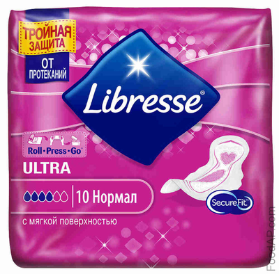 Прокладки гигиенические Libresse Ultra normal с мягкой поверхностью уп.10