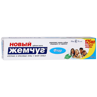 Зубная паста НОВЫЙ ЖЕМЧУГ "Фтор" 125 мл